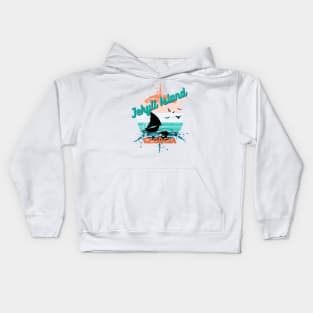 Jekyll Island Georgia Retro Vintage Sunset Kids Hoodie